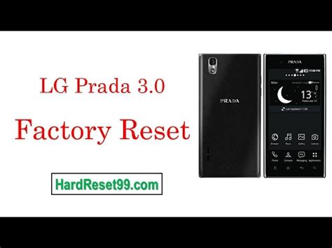 lg prada 3.0 factory reset|LG android reset.